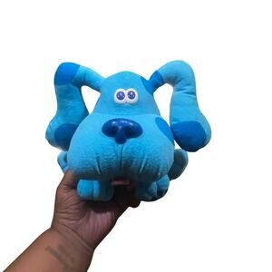 Vintage 1997 Blues Clues Plush Stuffed Animal Toy Blue Dog Tyco 8" Pose A Blue